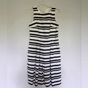 White House Black Market White + Black Striped dress